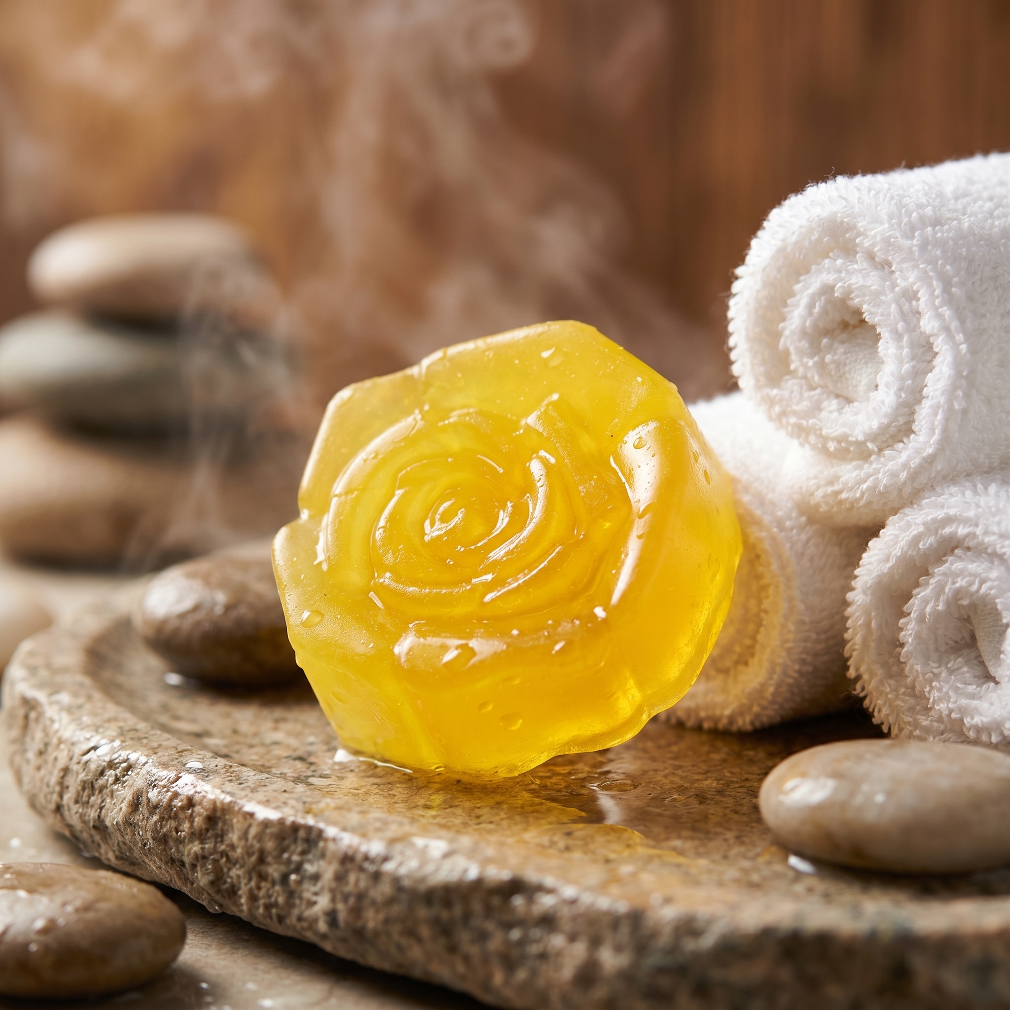 Luxury Yellow Rose Translucent Bath Soap